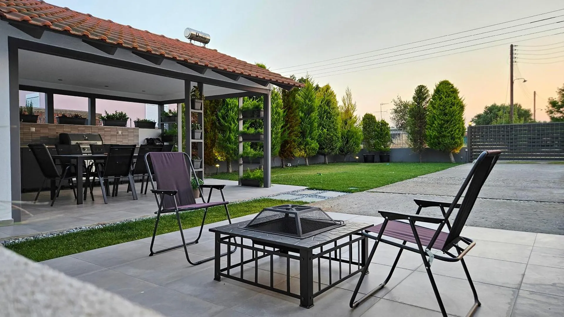 Modern Steel & Glass Smart House With Home Cinema Nea Plagia Villa